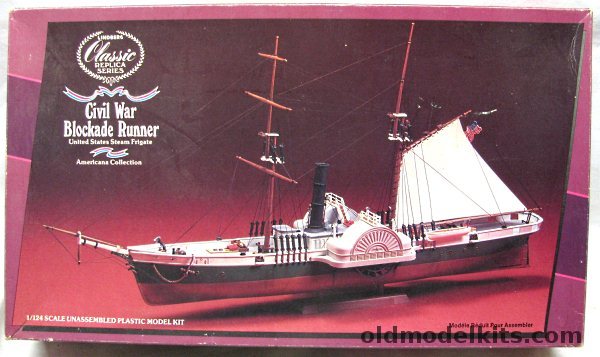 Lindberg 1/124 Civil War Blockade Runner (Harriett Lane / Cutter 'Lavinia') (ex-Pyro), 715 plastic model kit